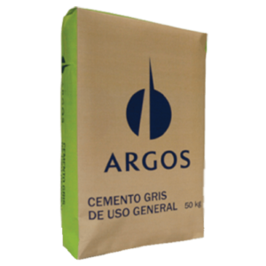 Bulto de cemento de 50kg de marca Argos